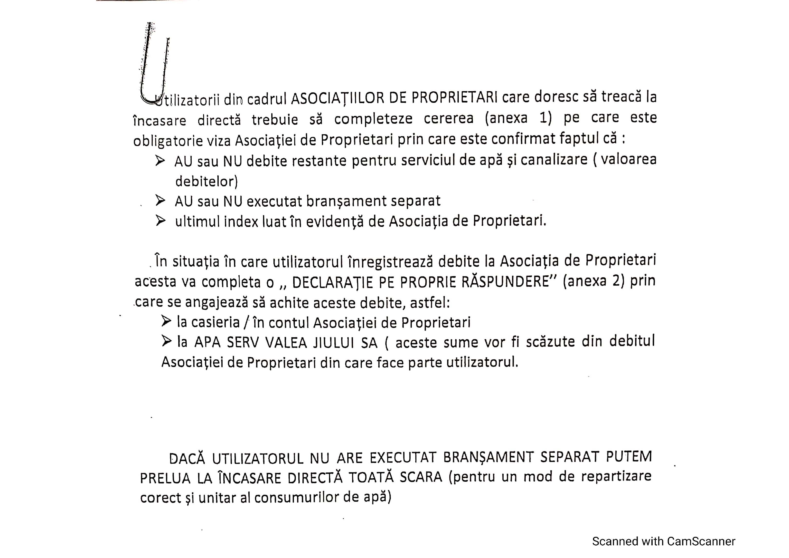 Apa Serv si asociatiile de proprietari au cazut la „pace”: Plata facturii se poate face de abonat direct la casieriile „Apa Serv”, sau online, dupa ce beneficiarul de servicii de apa si canalizare va completa o cerere