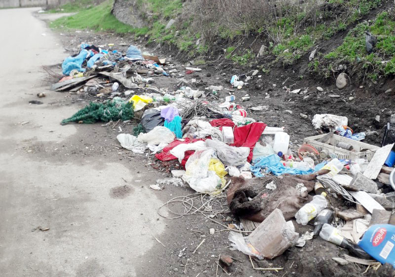 Istoria se repeta pe strada Carbunelui / Gunoaie aruncate din carute si carucioare, la ceas de seara, direct pe marginea drumului