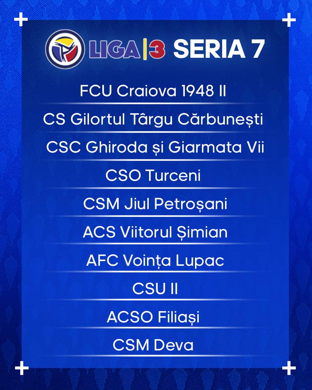 S-a schimbat componenta seriei in care evolueaza CSM Jiul Petrosani