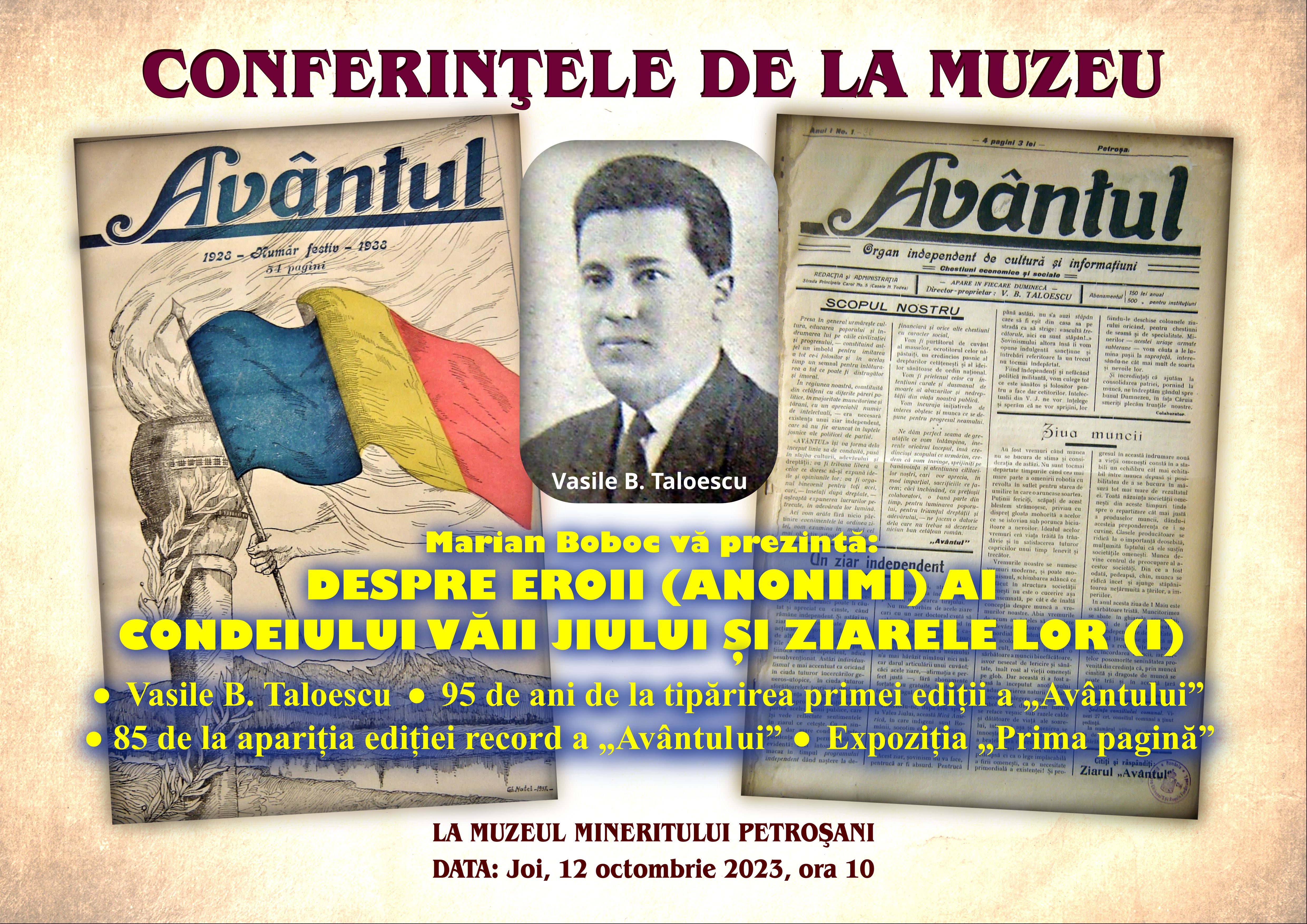 O noua conferinta la Muzeul Mineritului