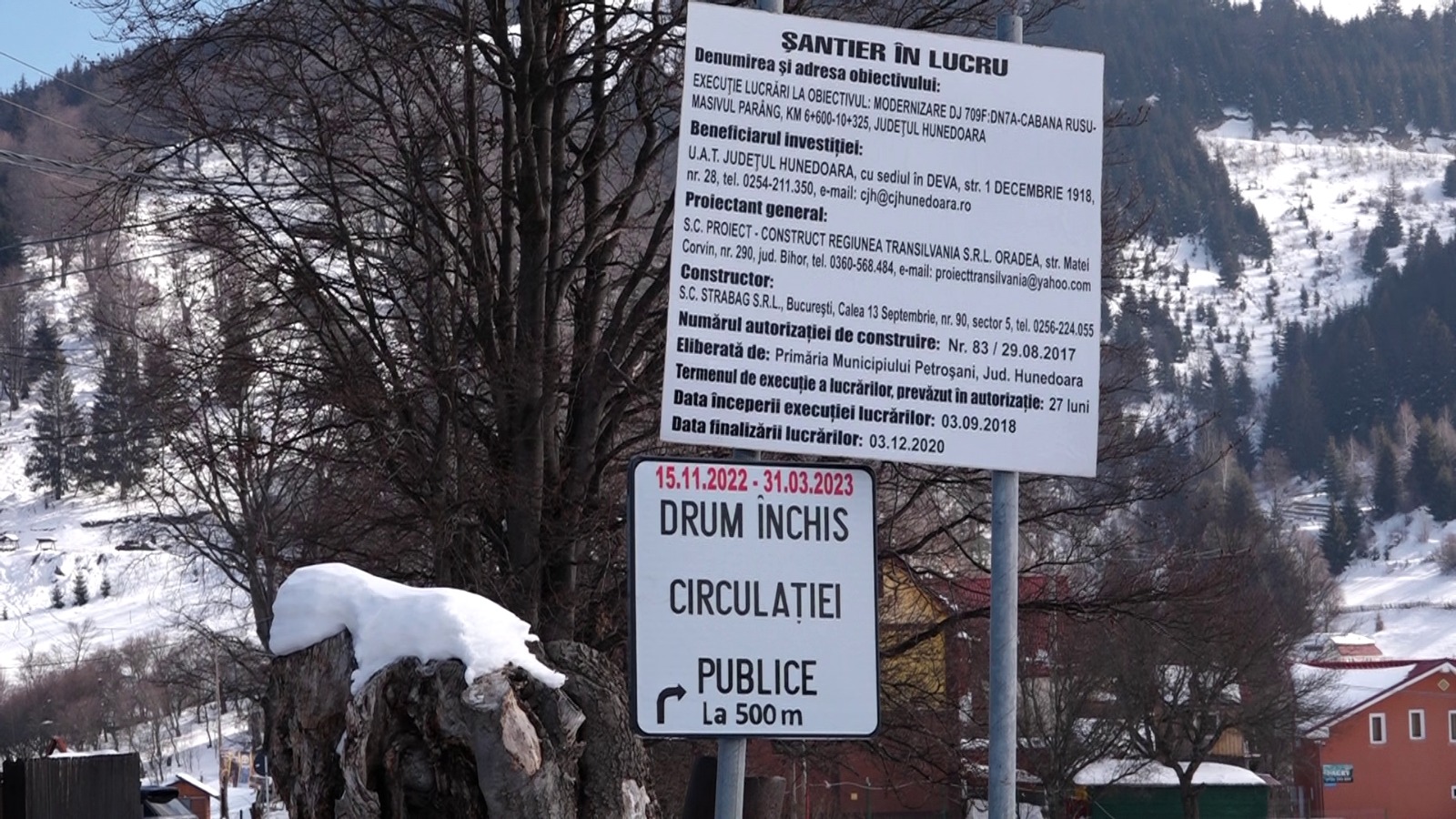 Petrosani. Drumul din Parang se inchide iarna aceasta