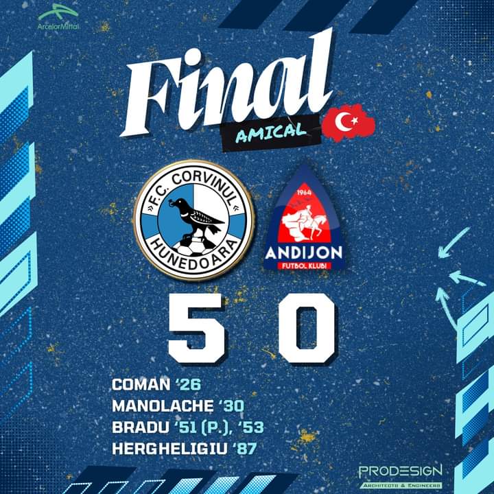 Fotbal amical. Hunedorenii bat tot 