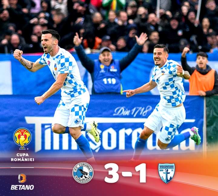 La Hunedoara. A plouat cu goluri
