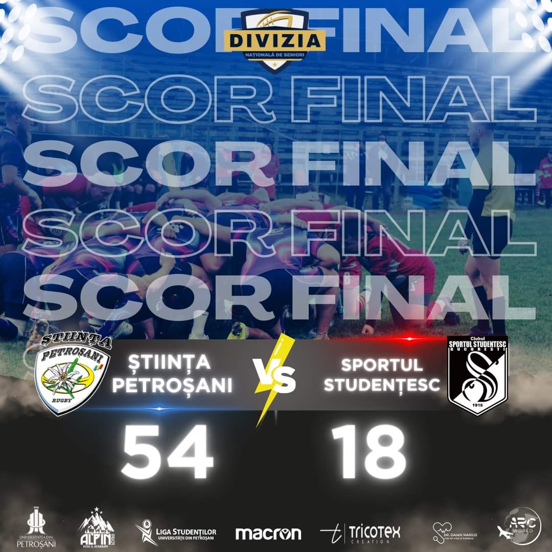 Rugby. Divizia Nationala / Stiinta - neinvinsa 