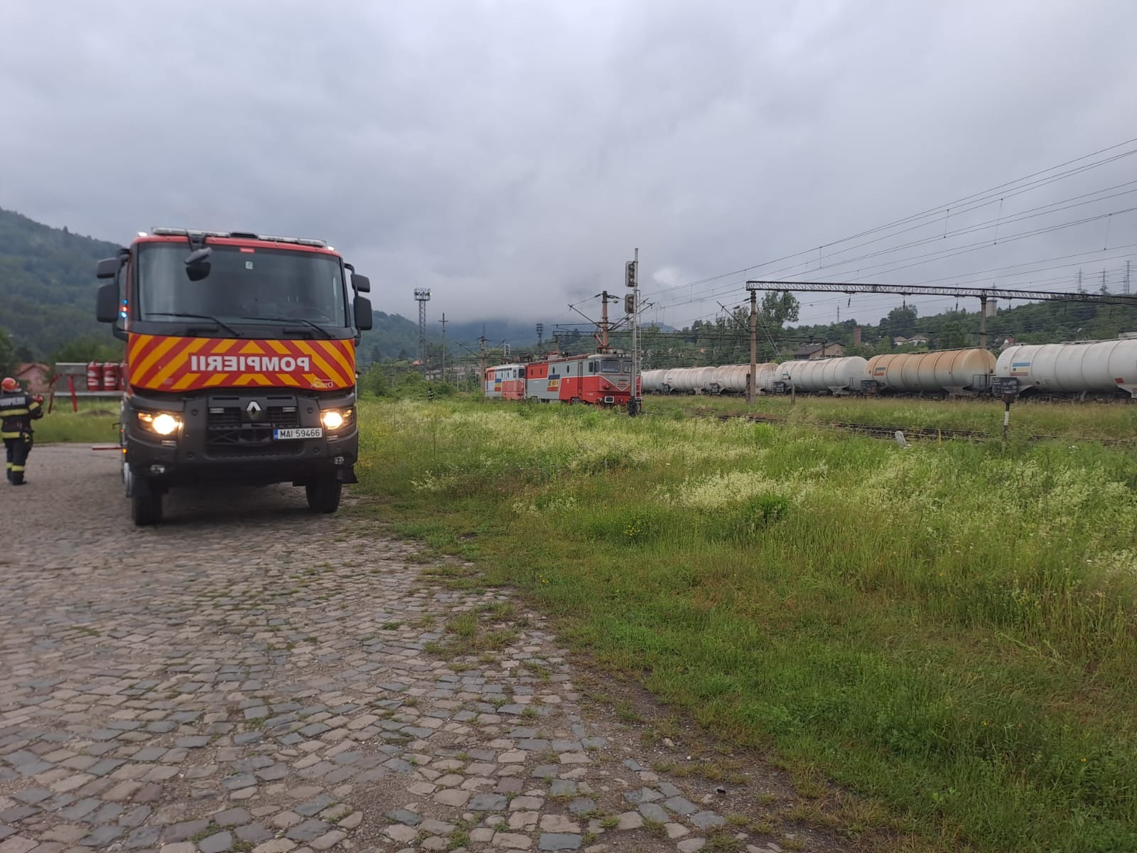 Petrosani. Incendiu la o locomotiva