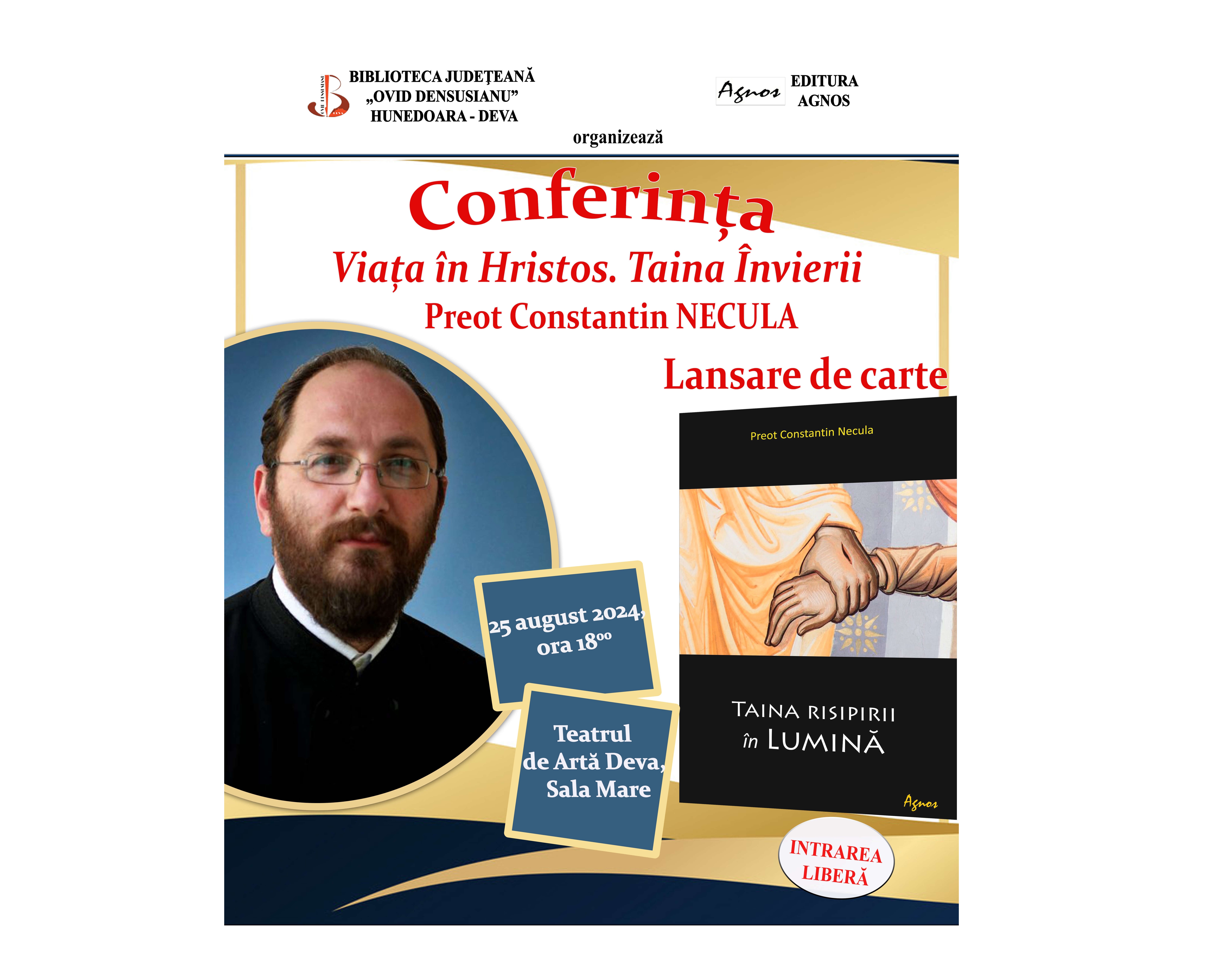 Deva. Intalnire cu binecunoscutul preot dr. Constantin Necula