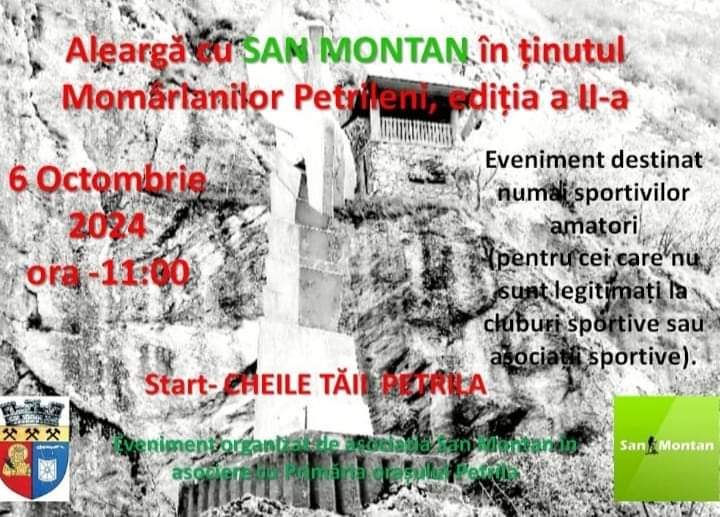 Se fac inscrieri la Alearga cu San Montan in Tinutul Momarlanilor Petrileni