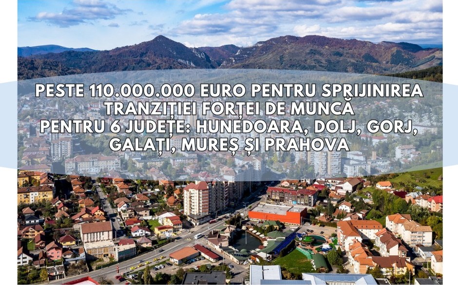 23,97 milioane de euro pentru tranzitia justa a judetului Hunedoara