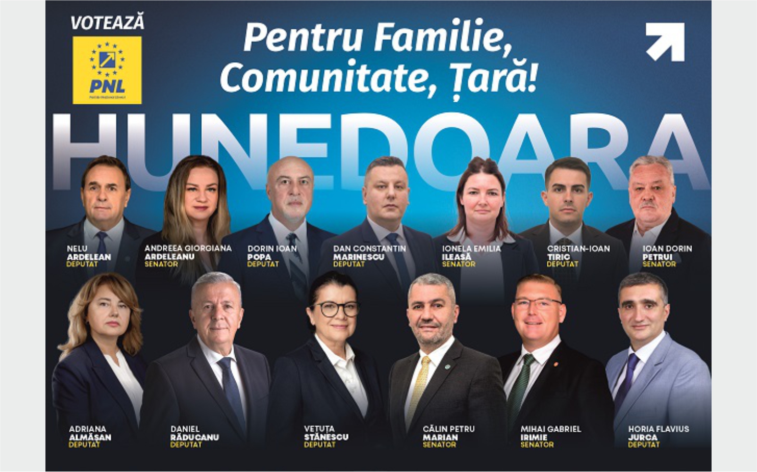 Cine sunt candidatii PNL Hunedoara la alegerile parlamentare