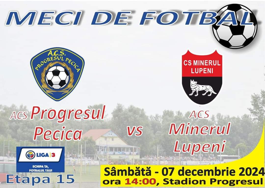 Fotbal / Progresul Pecica, ultimul hop pentru Minerul Lupeni
