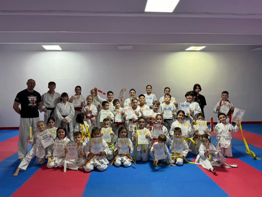 Examen de grad pentru micii karateka