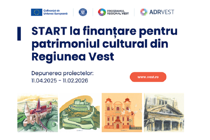 Finantari pentru patrimoniul cultural, disponibile prin Programul Regional Vest