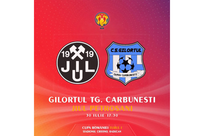 Fotbal. Cupa Romaniei. CSM Jiul Petrosani - debut oficial 