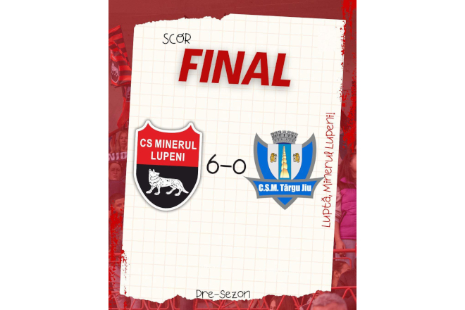 Fotbal amical. Minerii lupeneni - de neoprit