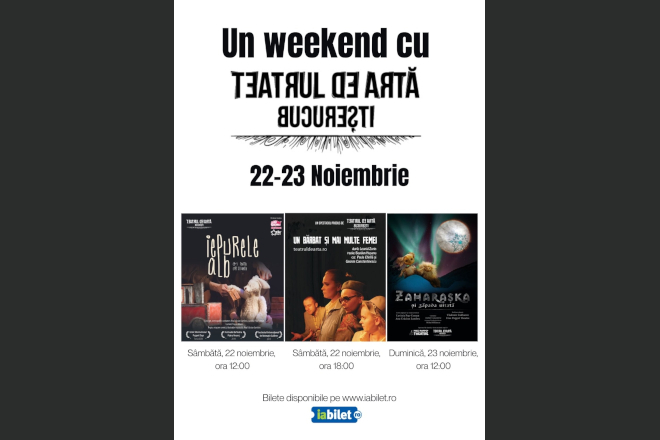 Weekend teatral la Petrosani cu Teatrul de Arta Bucuresti