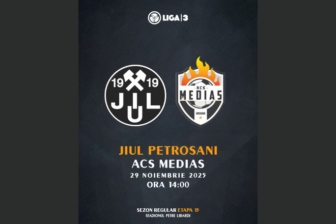 Fotbal. Liga 3. Jiulistii – ultimul meci acasa