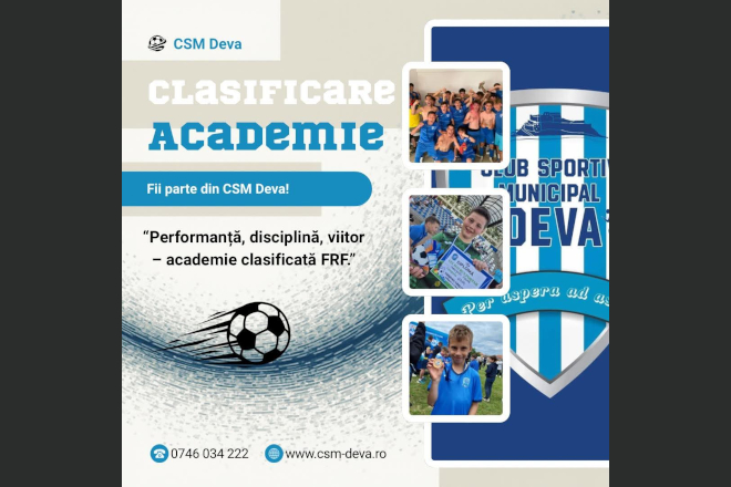 CSM Deva da lovitura! Academie de Fotbal clasificata de FRF
