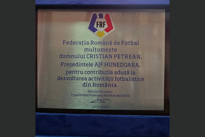 Cristian Petrean - premiat de FRF
