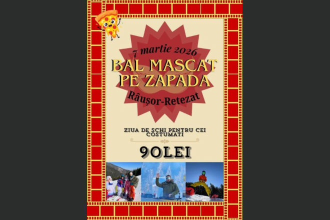 Carnaval la inaltime. Schiuri, masti si adrenalina la Rausor