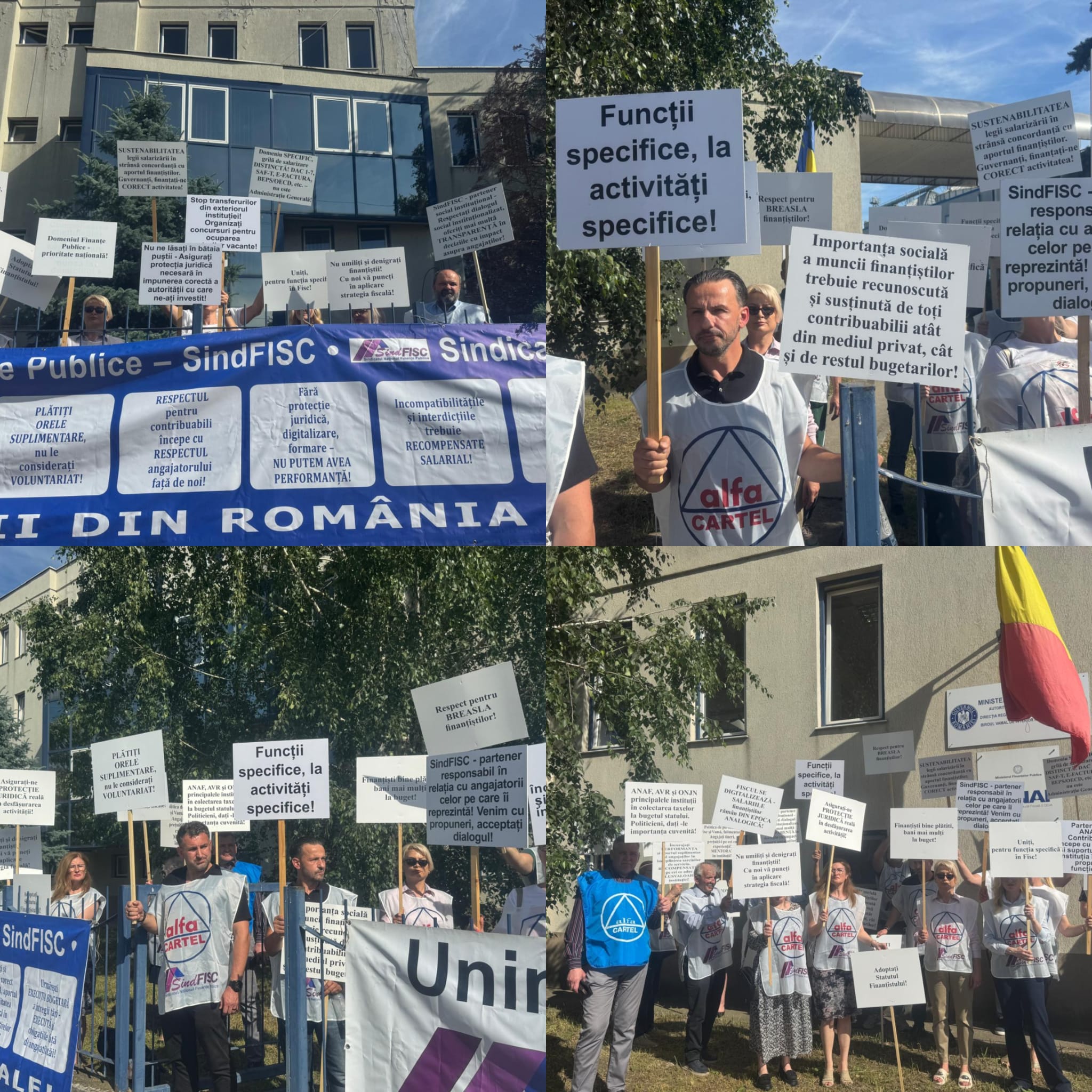 Inspectorii Antifrauda din Deva au iesit in strada. SindFISC ameninta cu declansarea conflictului de munca