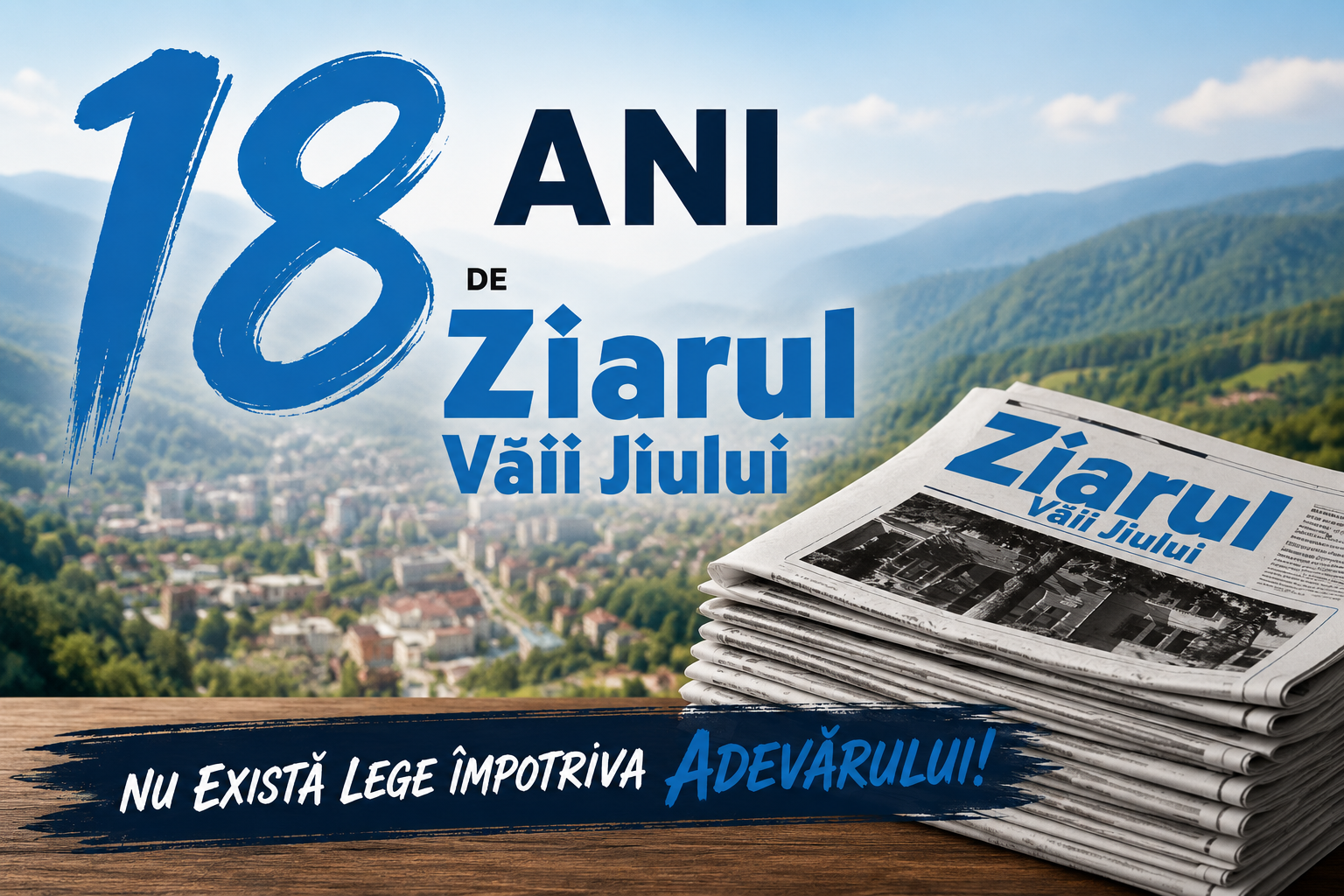 18 ani de Ziarul Vaii Jiului. O poveste care continua. Zi de zi