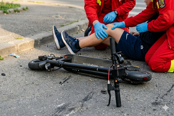 In jud. Hunedoara. Val de accidente cu trotinete