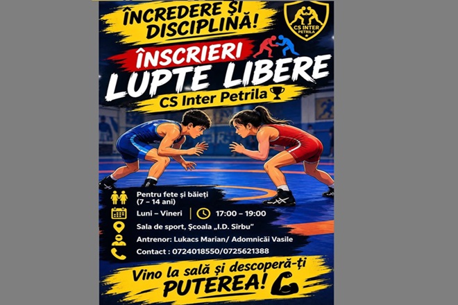 Lupte libere. CS Inter Petrila da startul inscrierilor