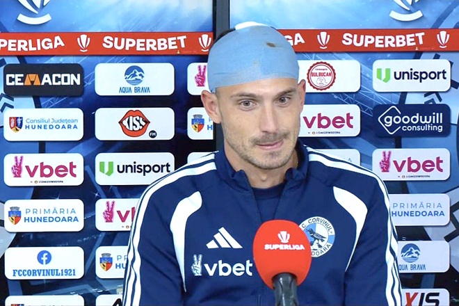 Declaratii dupa meci. Ioan Cararus, autorul golului de 3-2 pentru Corvinul