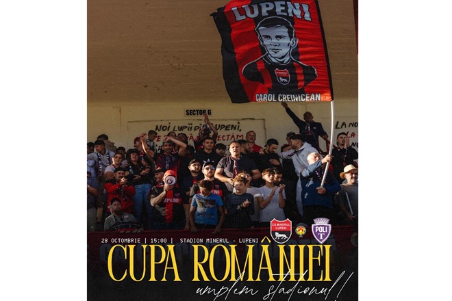Minerul Lupeni si Politehnica Timisoara, duel de traditie in Cupa Romaniei. Meciul va fi transmis in direct